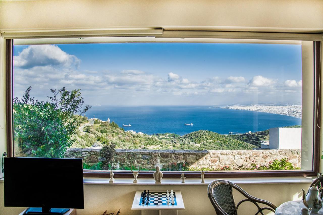 Villa Balcony, Cozy Villa With Amazing View Rodhiá Exterior foto